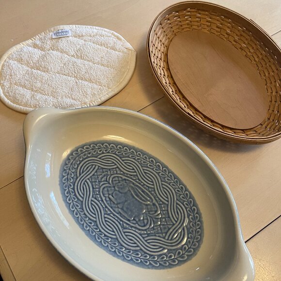 Longaberger Pottery and Basket - Picture 1 of 8